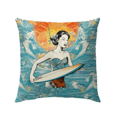 Surfing 1 41 Outdoor Pillow - Beyond T-shirts